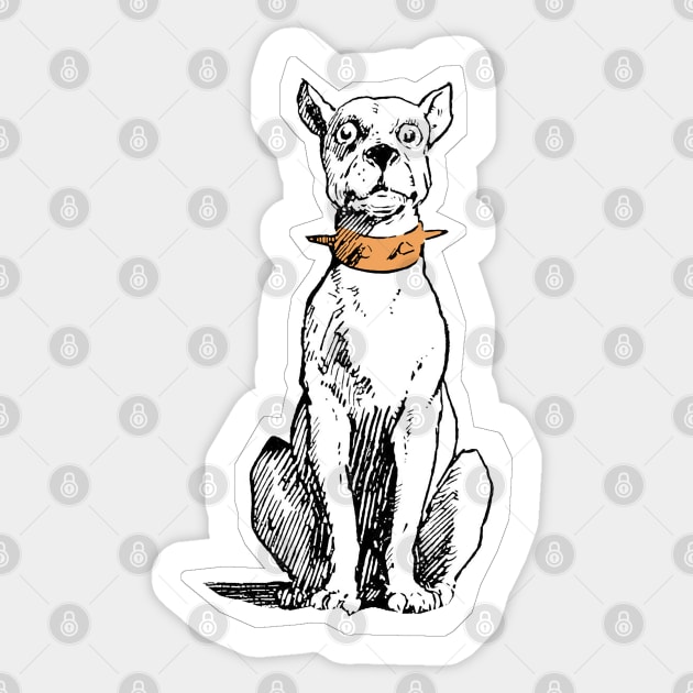 White stare dog posing for you or waiting for you Sticker by Marccelus